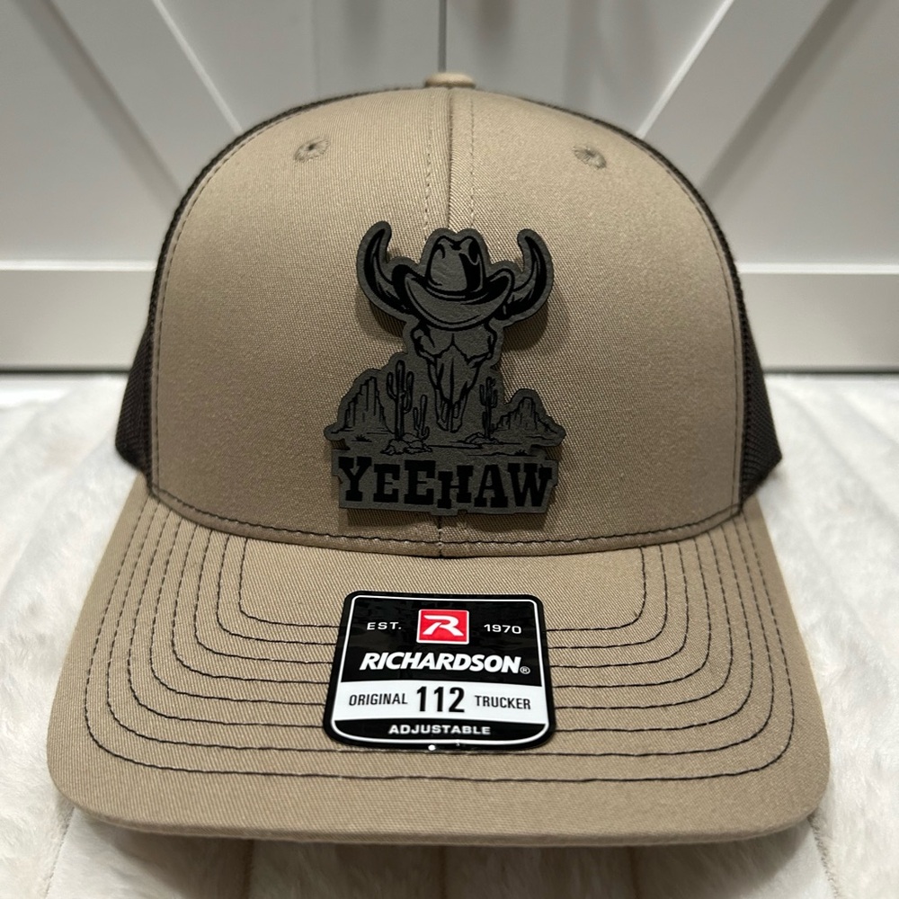 Yeehaw laser engraved Richardson Trucker Hat